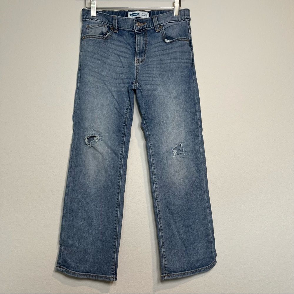 Old Navy Boys Size 10 Husky Bootcut Thrashed Jeans